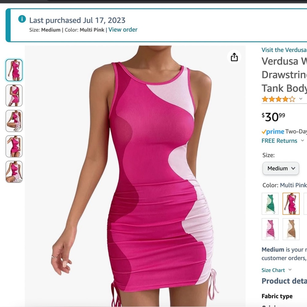 Brand new pink mini dress